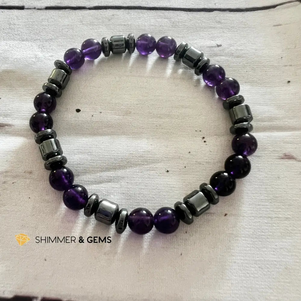 Career Success (Amethyst & Hematite) Bracelets