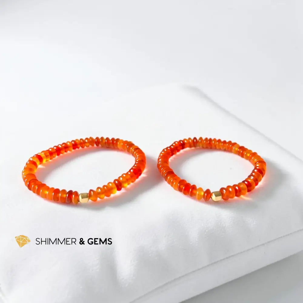 Carnelian Rondelle Bracelet