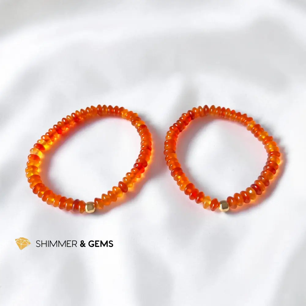 Carnelian Rondelle Bracelet