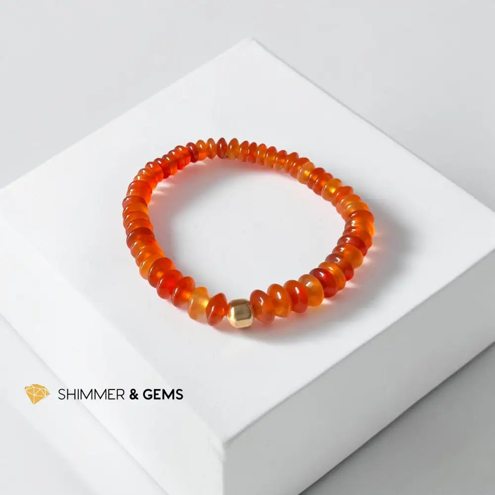 Carnelian Rondelle Bracelet