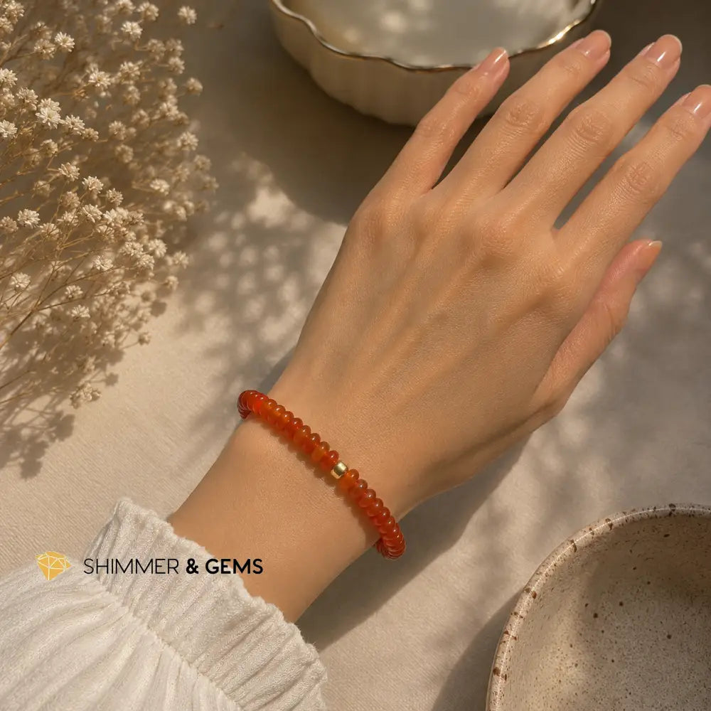 Carnelian Rondelle Bracelet