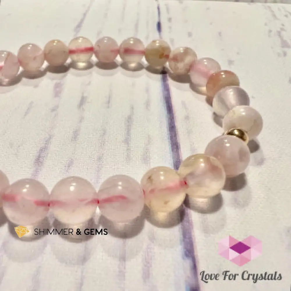 Cherry Blossom (Sakura) 6mm Bracelet- Shimmer & Gems 6.0” Bracelets