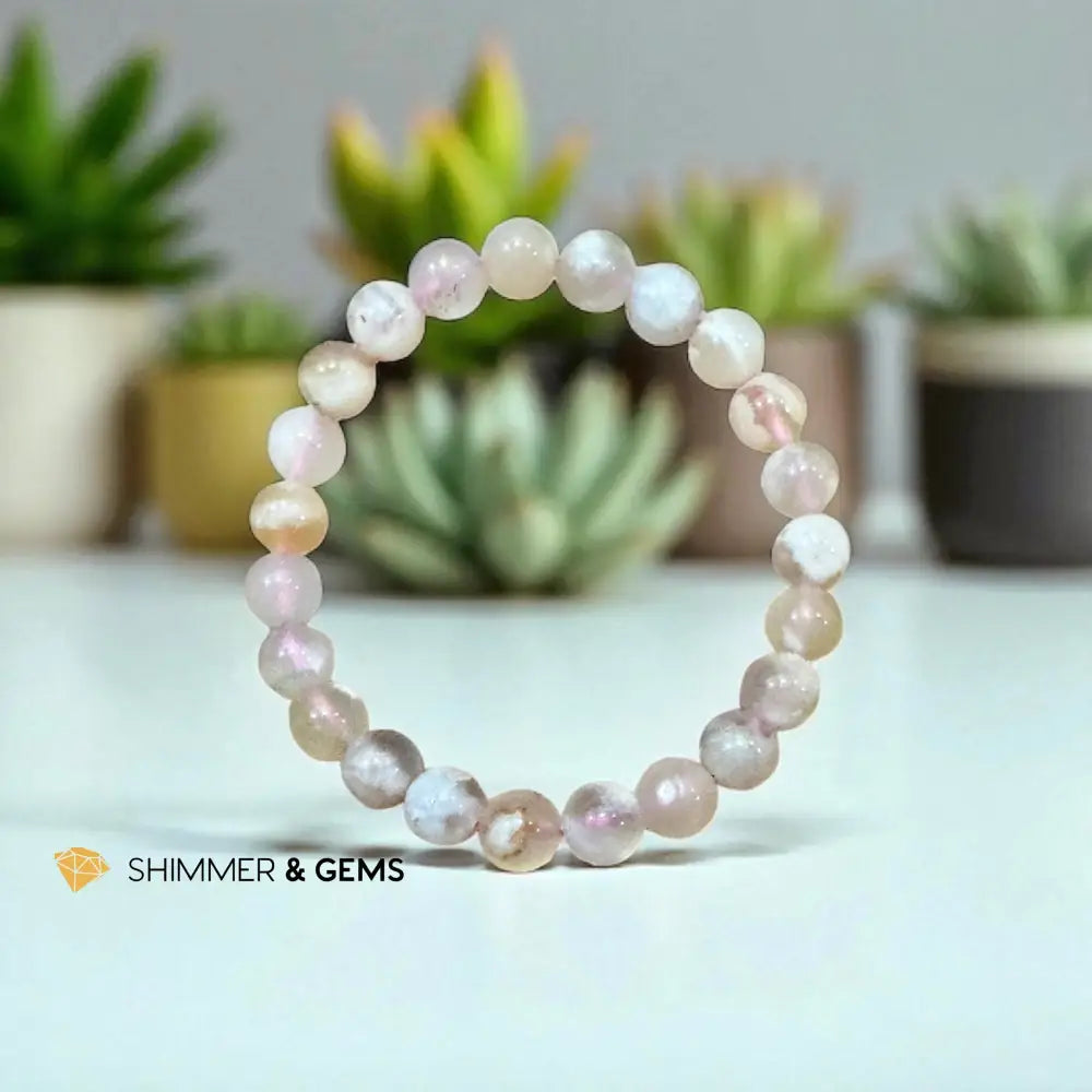 Cherry Blossom/ Sakura/ Flower Agate 8mm Bracelet Bracelets