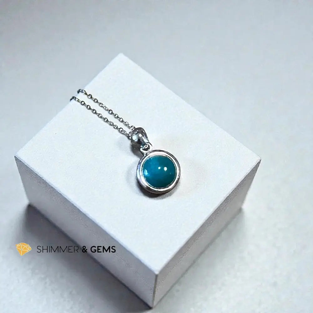 Chrysocolla Pendant (Rare) 10mm round pendant Charms & Pendants