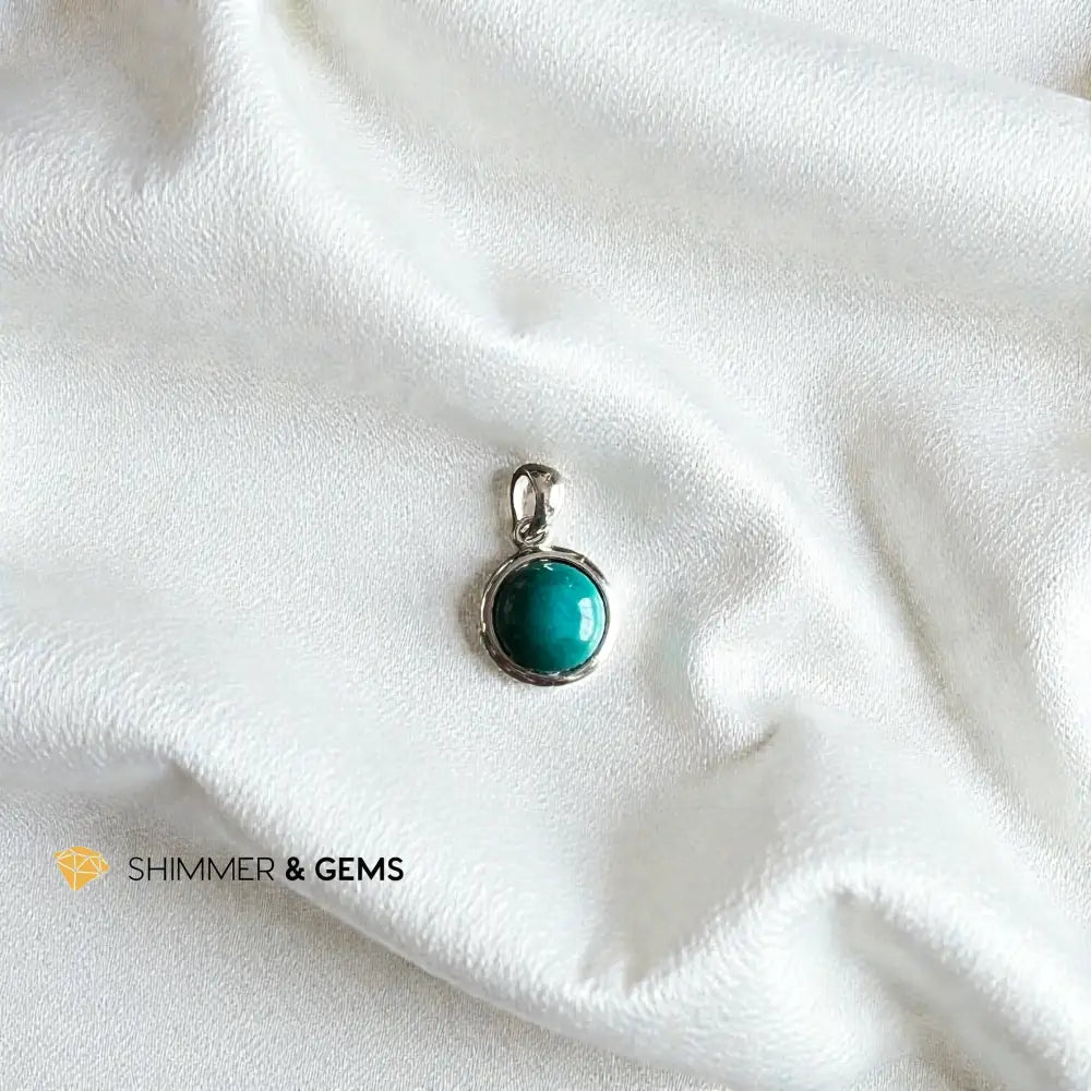 Chrysocolla Pendant (Rare) 10mm round pendant Charms & Pendants