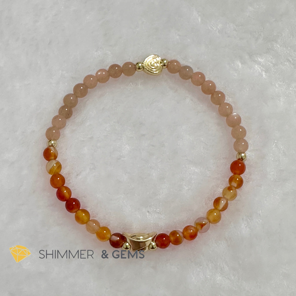 Dog Animal Zodiac 2024 Goodluck Bracelet (Sunstone & Carnelian) Feng Shui