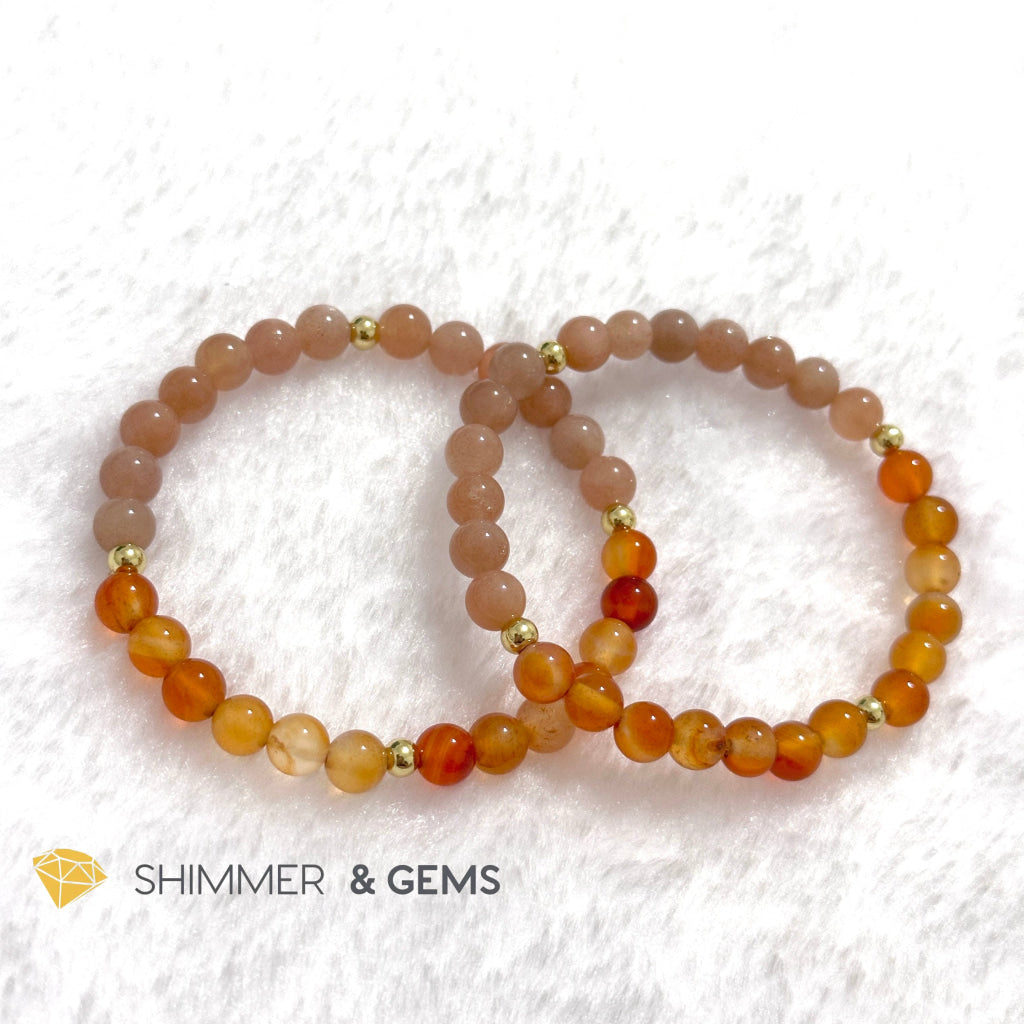 Dog Animal Zodiac 2024 Goodluck Bracelet (Sunstone & Carnelian) Feng Shui