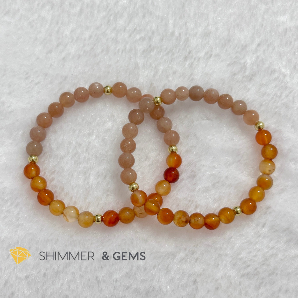 Dog Animal Zodiac 2024 Goodluck Bracelet (Sunstone & Carnelian) Feng Shui
