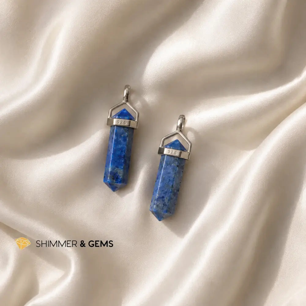 Dumortierite Double Point Pendant