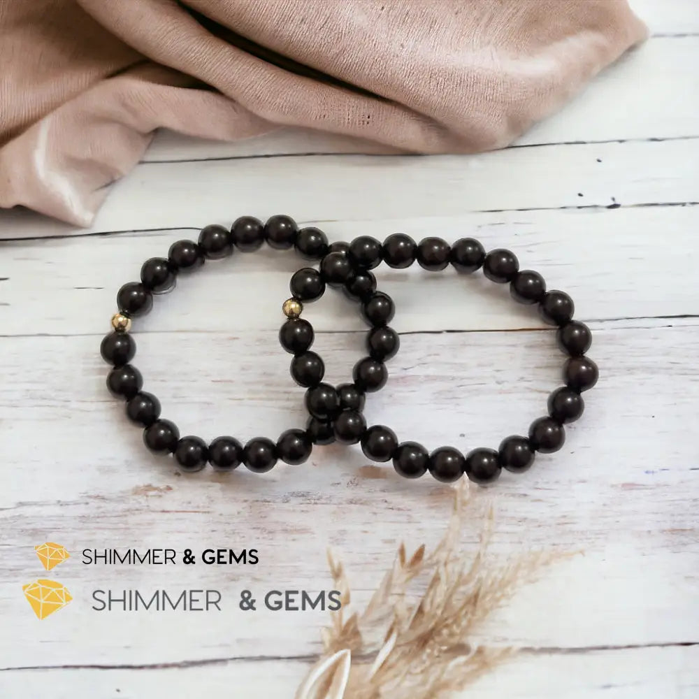 Ebony Wood 8mm Bracelet (South Africa) Mala Beads