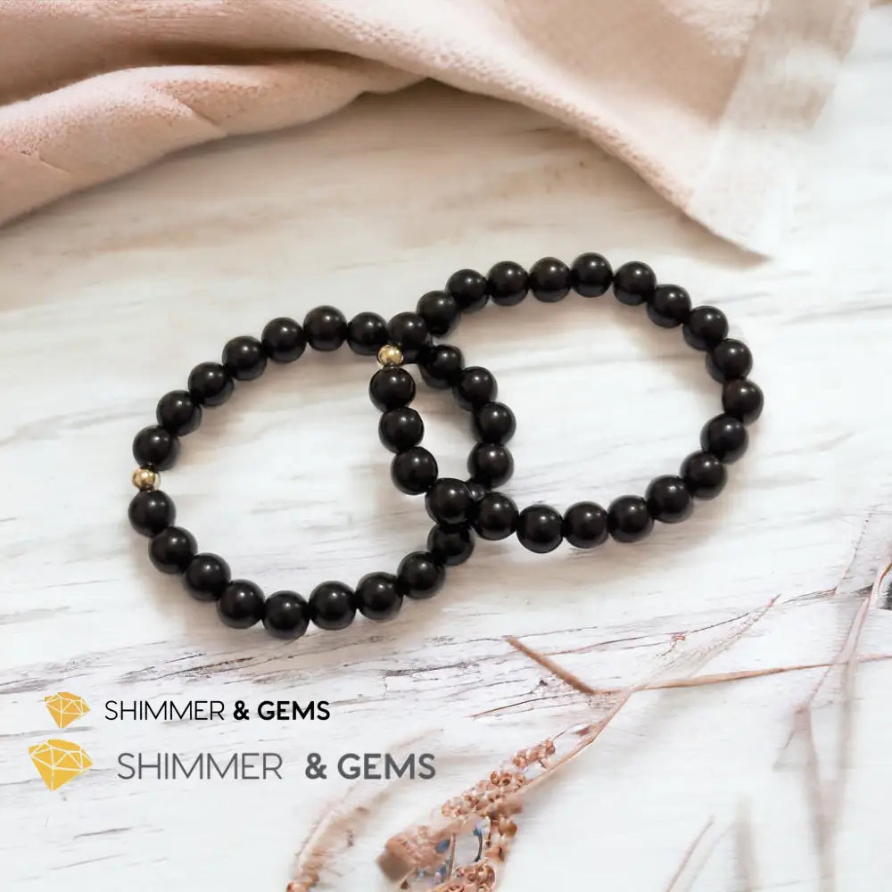 Ebony Wood 8mm Bracelet (South Africa) Mala Beads
