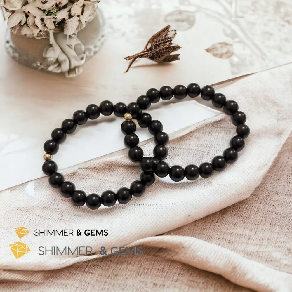 Ebony Wood 8mm Bracelet (South Africa) Mala Beads