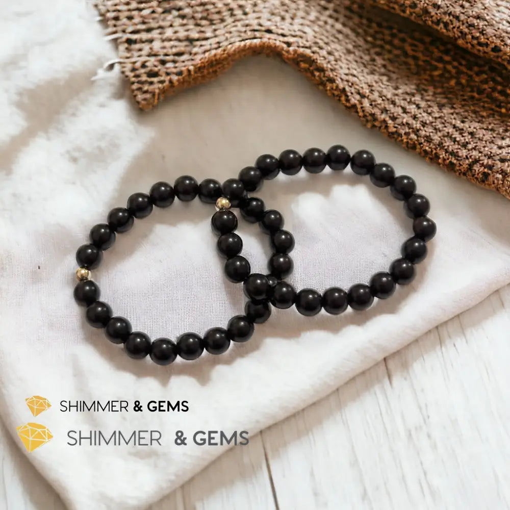 Ebony Wood 8mm Bracelet (South Africa) Mala Beads