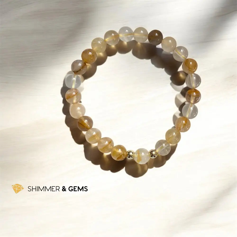 Golden Healer (Hematoid) Bracelet with 14k gold-filed 6mm Bracelets