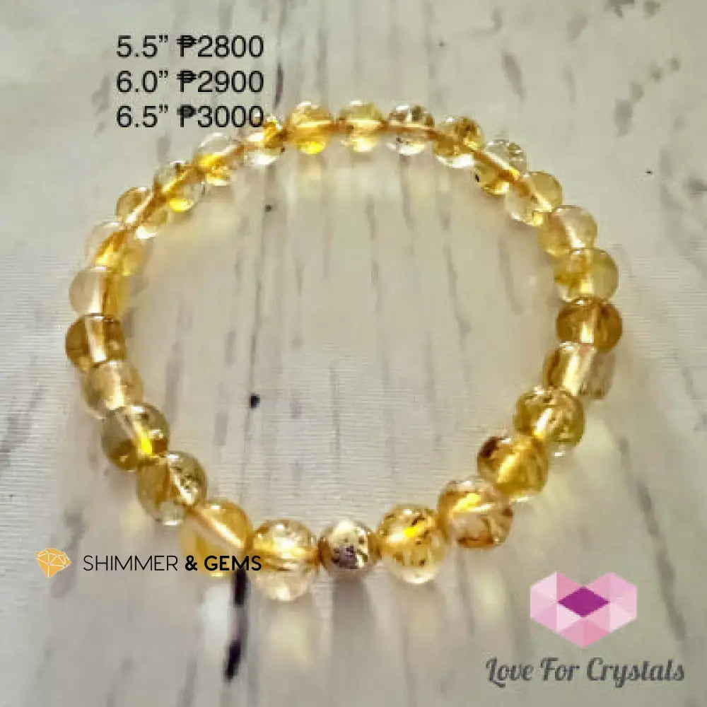 Golden Topaz 6mm Bracelet 5.5” Bracelets