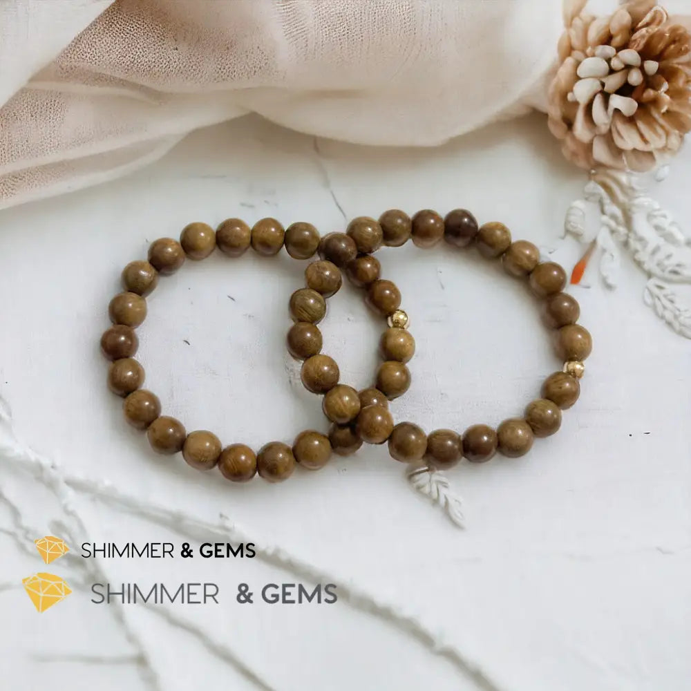 Green Rosewood 8mm Bracelet (Argentina) Mala Beads