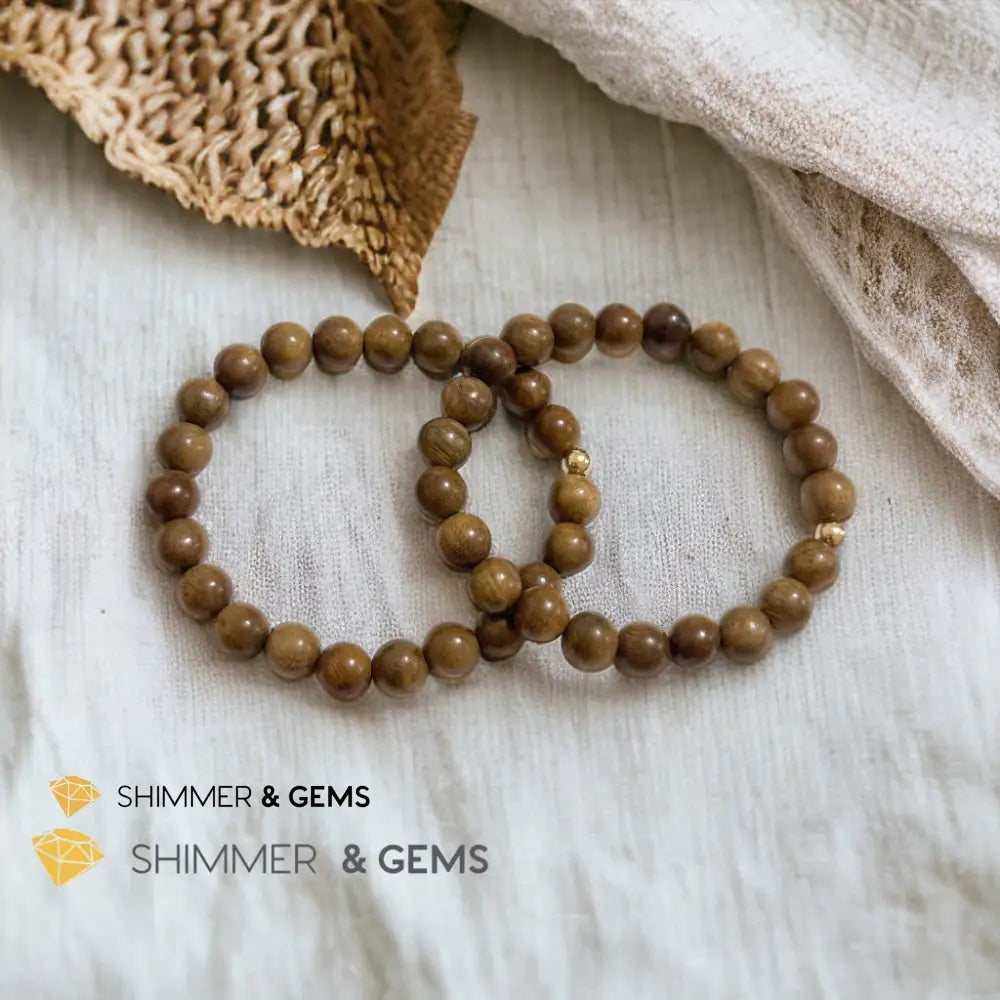 Green Rosewood 8mm Bracelet (Argentina) Mala Beads