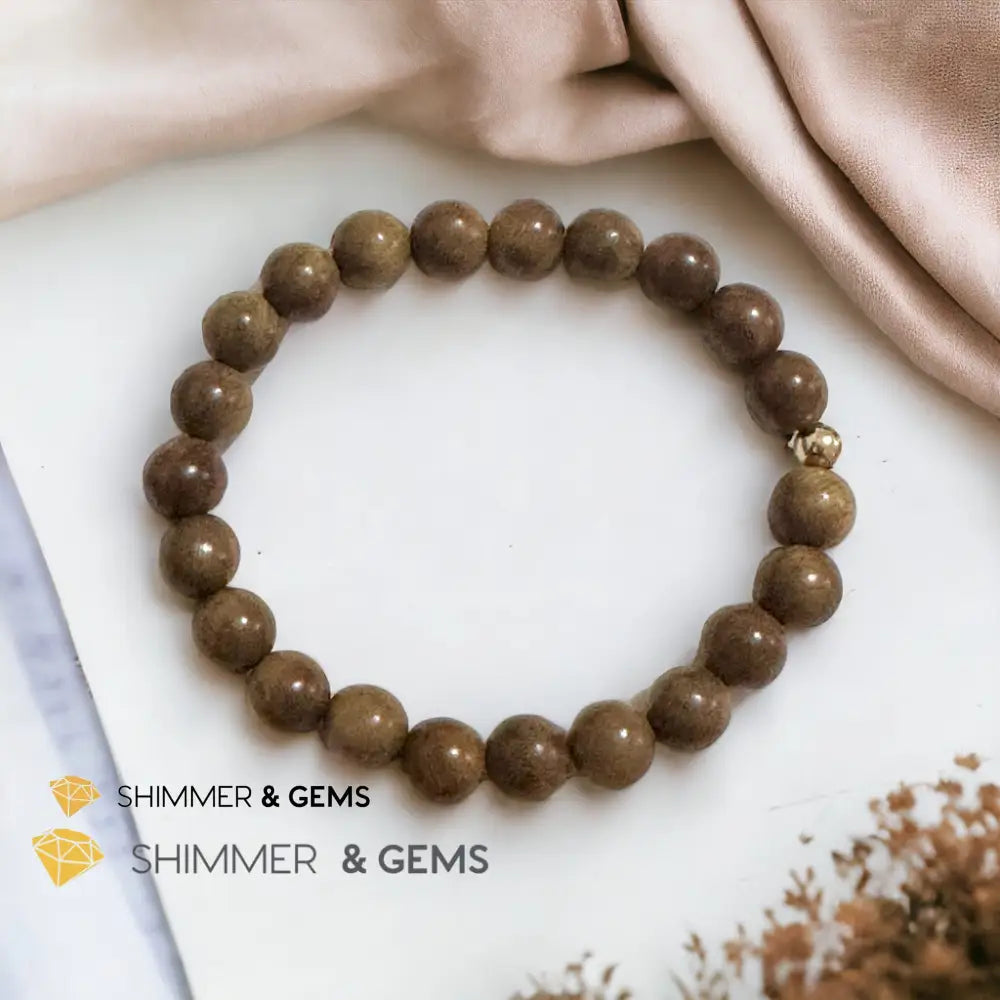 Green Rosewood 8mm Bracelet (Argentina) Mala Beads