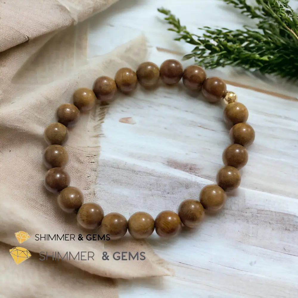 Green Rosewood 8mm Bracelet (Argentina) Mala Beads