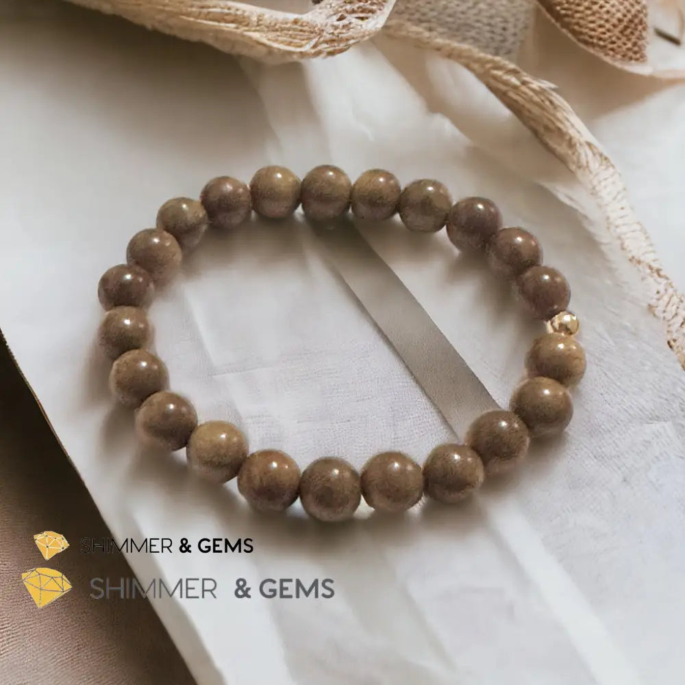 Green Rosewood 8mm Bracelet (Argentina) Mala Beads