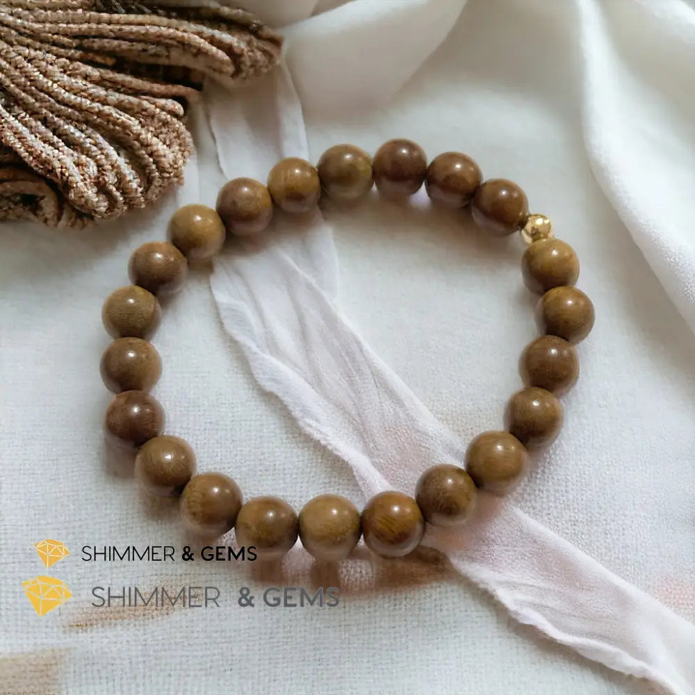 Green Rosewood 8mm Bracelet (Argentina) Mala Beads