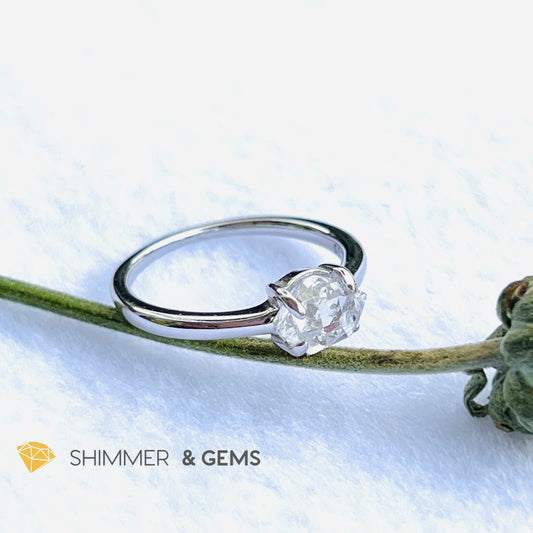 Herkimer Diamond 925 Silver Ring Aa Grade (High Vibrational) Us 6 Rings