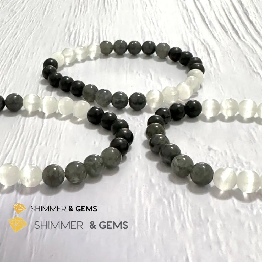 Immune Booster Remedy Bracelet (Shungite Selenite & Labradorite 6mm)