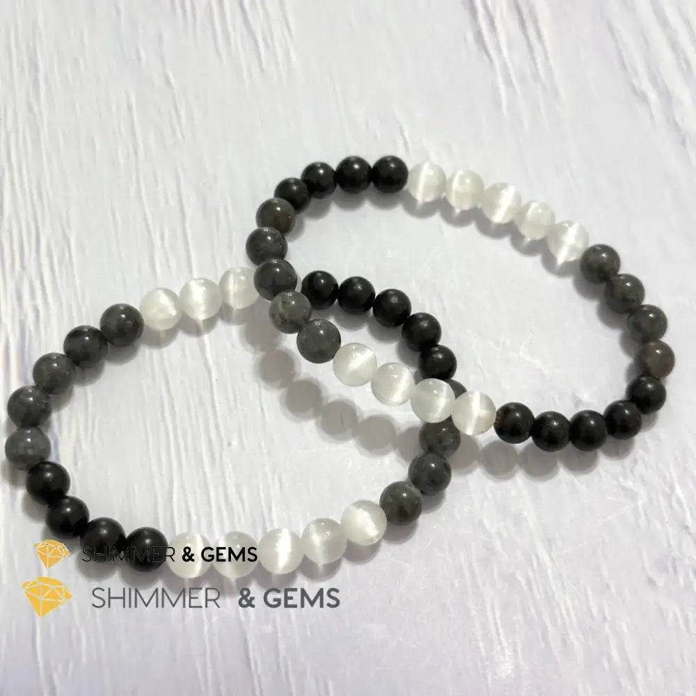 Immune Booster Remedy Bracelet (Shungite Selenite & Labradorite 6mm)