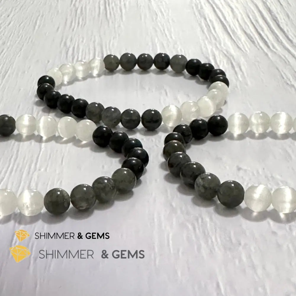 Immune Booster Remedy Bracelet (Shungite Selenite & Labradorite 6mm)