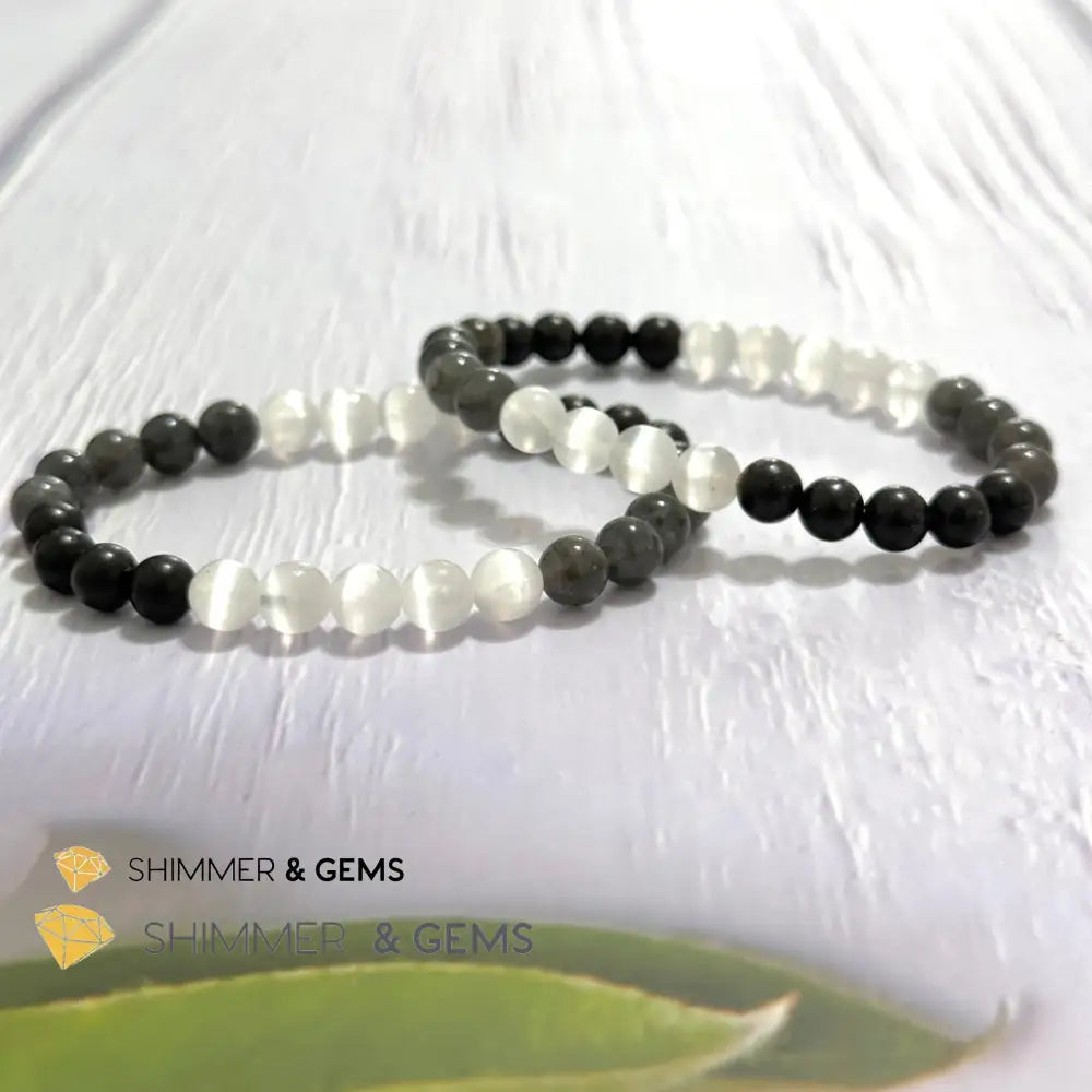 Immune Booster Remedy Bracelet (Shungite Selenite & Labradorite 6mm)