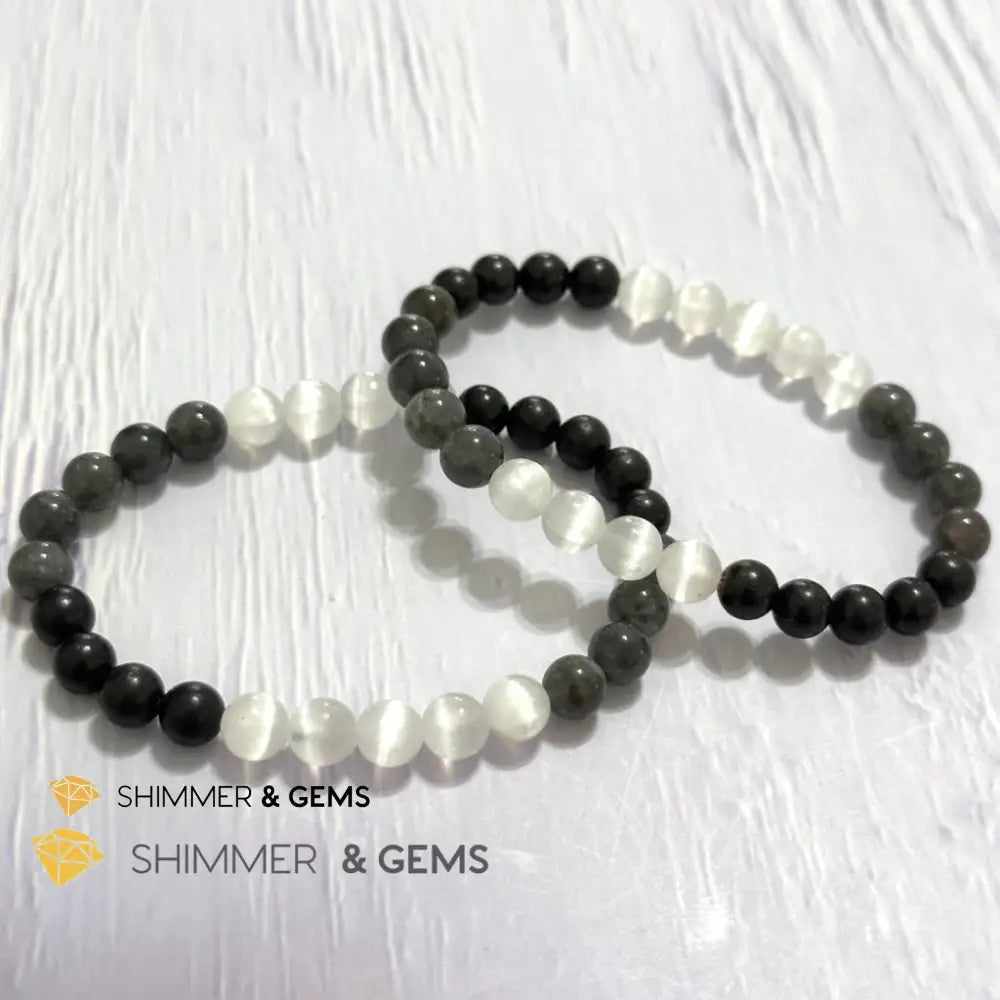 Immune Booster Remedy Bracelet (Shungite Selenite & Labradorite 6mm)