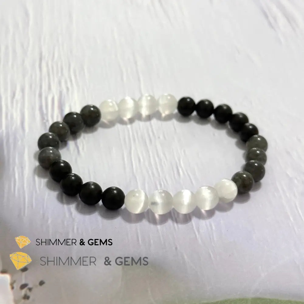 Immune Booster Remedy Bracelet (Shungite Selenite & Labradorite 6mm)