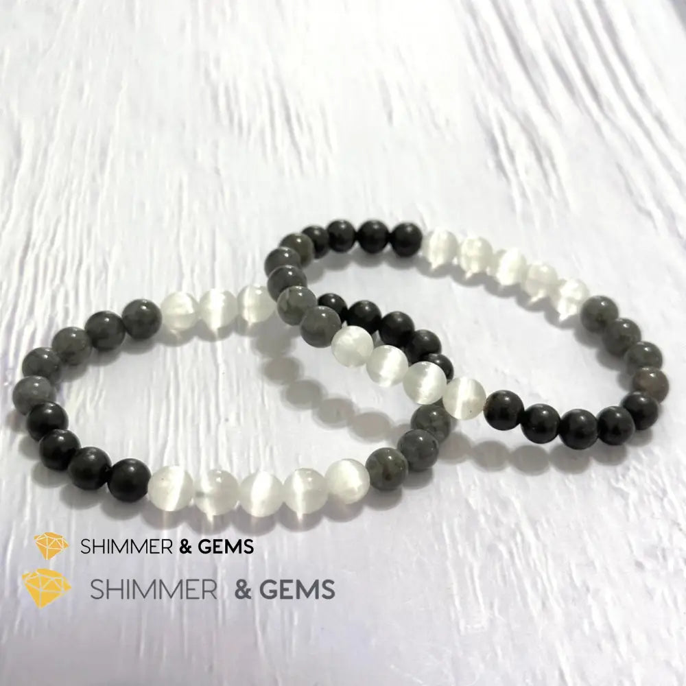 Immune Booster Remedy Bracelet (Shungite Selenite & Labradorite 6mm)