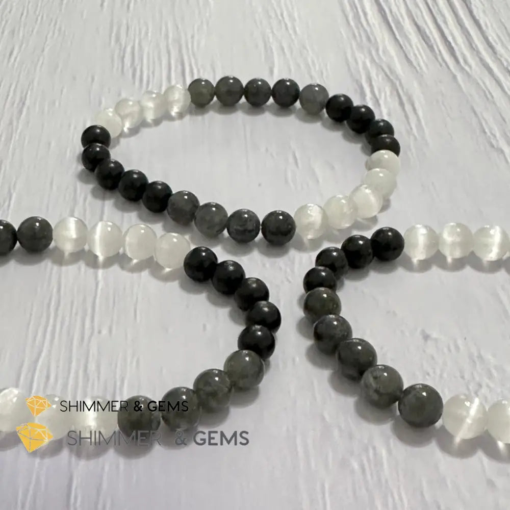 Immune Booster Remedy Bracelet (Shungite Selenite & Labradorite 6mm)