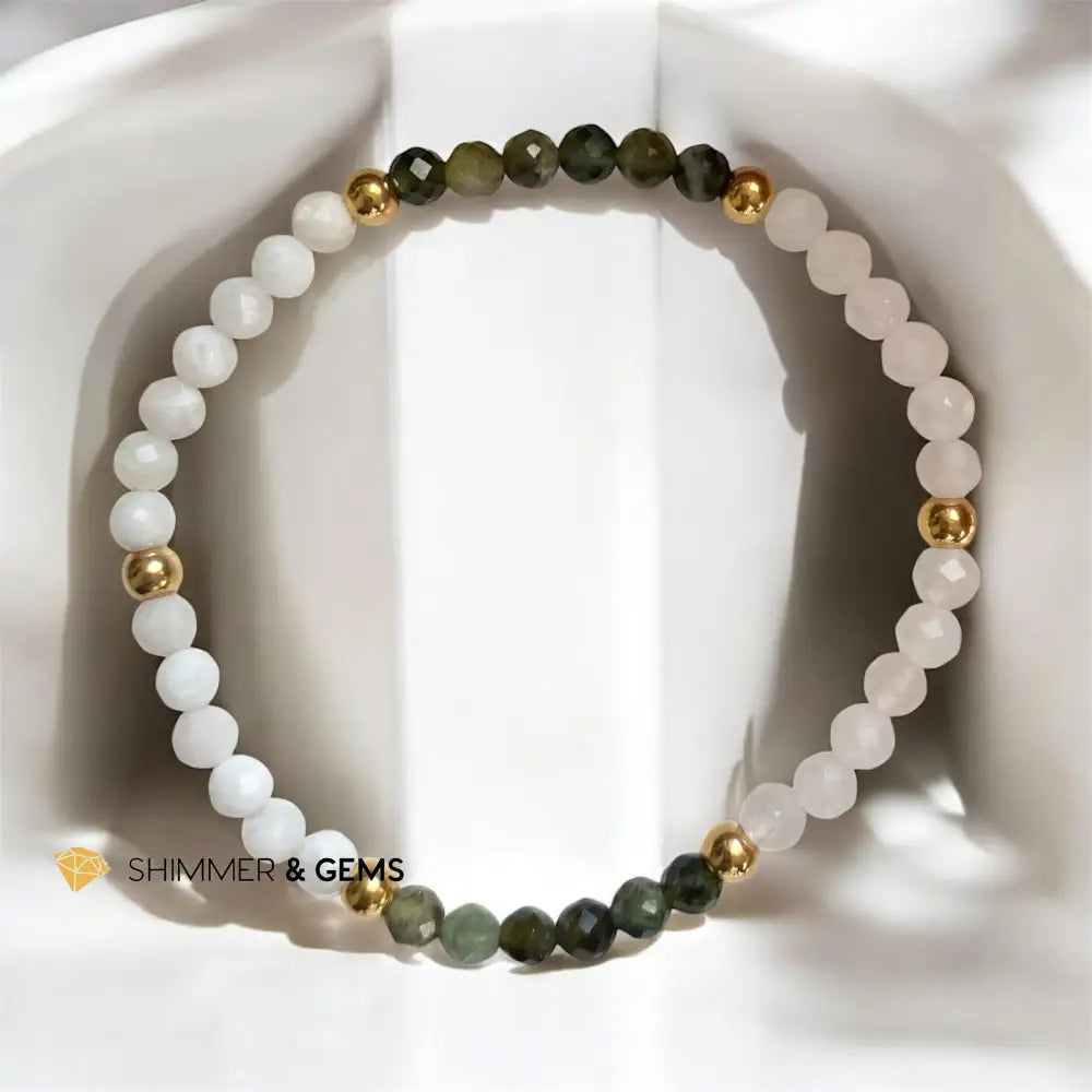 Joyful Heart Bracelet (4mm with Stainless Steel Beads) 5.5” Bracelets