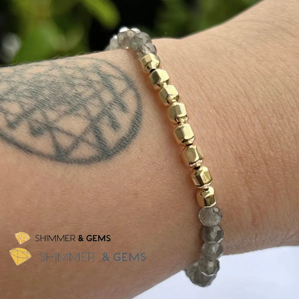 Labradorite Fortune 8 Bracelet (Aura Cleanse) Bracelets