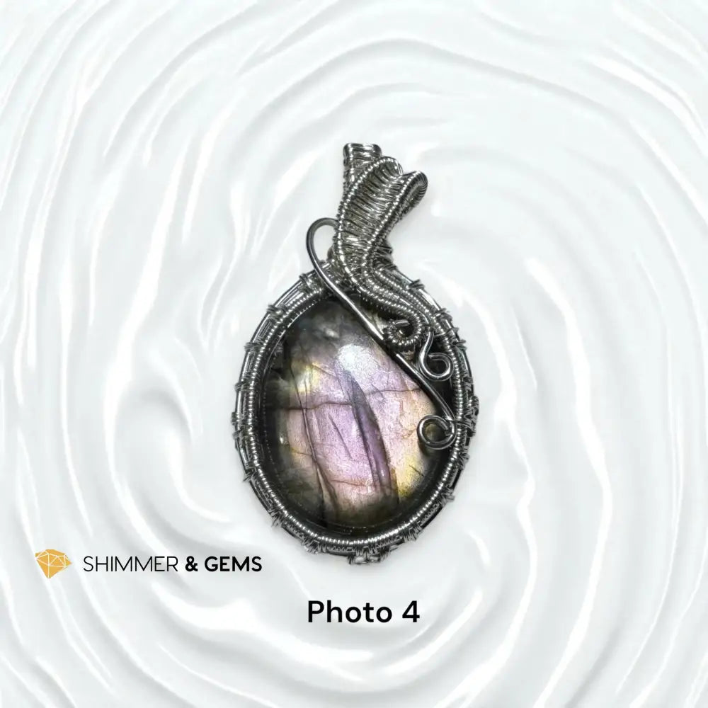 Labradorite Wire-Wrapped Pendant photo4 Charms & Pendants