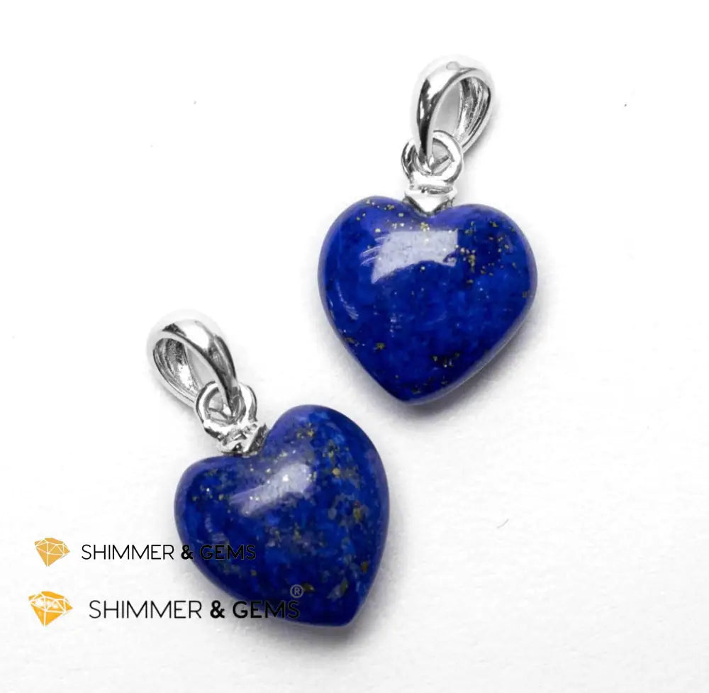 Lapis Lazuli Heart 925 Silver Pendant 10mm (Inner Wisdom Royal Insight) 8mm pendant Charms & Pendants