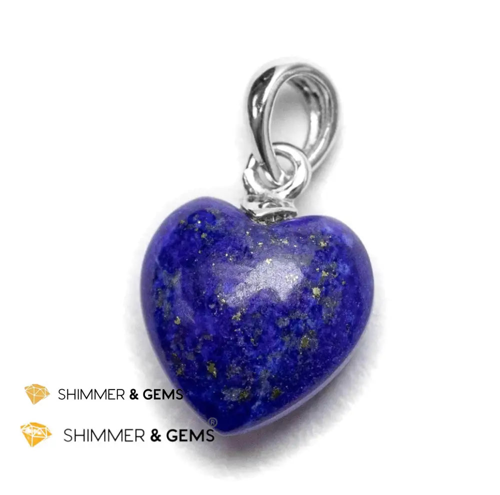 Lapis Lazuli Heart 925 Silver Pendant 10mm (Inner Wisdom Royal Insight) 8mm pendant Charms & Pendants
