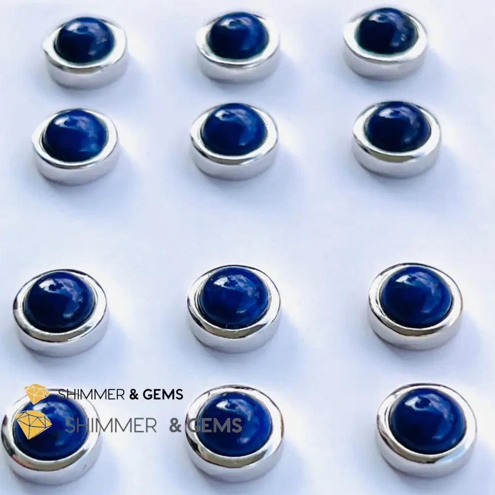 Lapis Lazuli Round Earrings 6Mm (Power And Strength