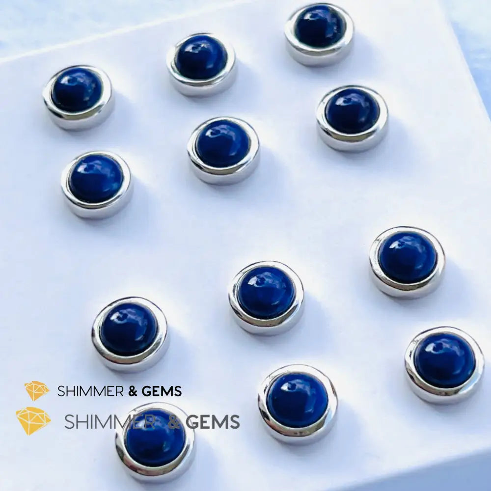 Lapis Lazuli Round Earrings 6Mm (Power And Strength