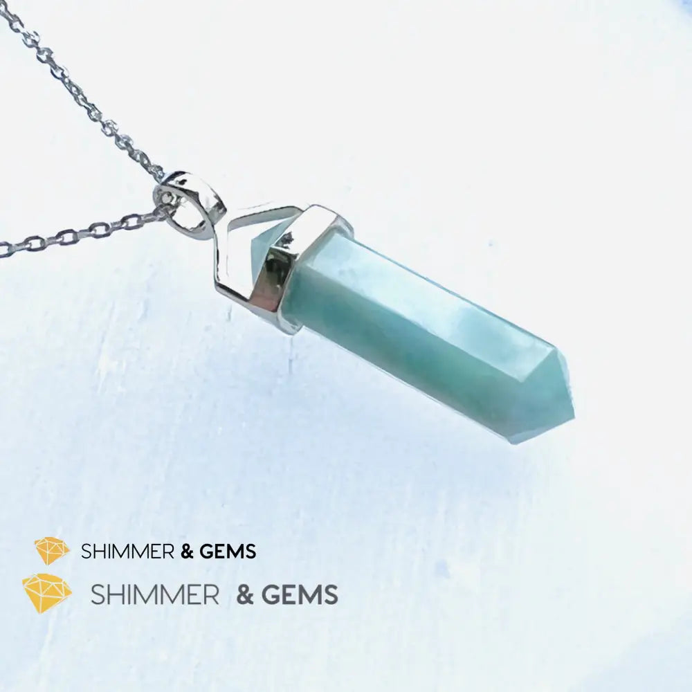 Larimar Double Pointer Pendant 925 Silver (Attract Soulmate Charms & Pendants