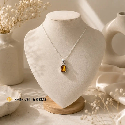 Madeira Orange Citrine 6mm Pendant - 6mm Pendant