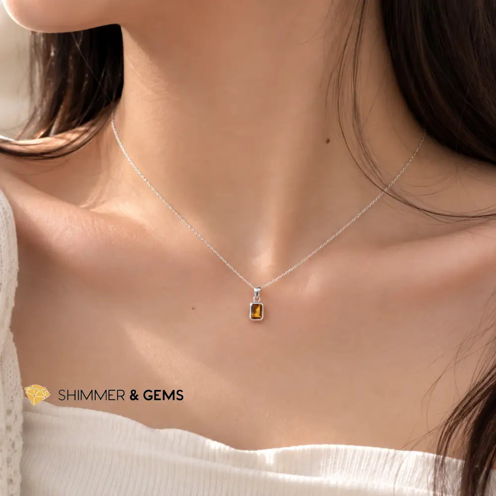 Madeira Orange Citrine 6mm Pendant - 6mm Pendant