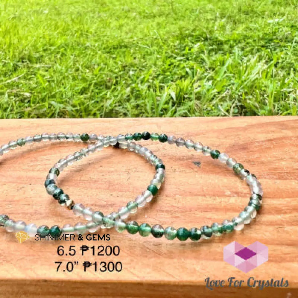 Moss Agate 4mm Bracelet Bracelets