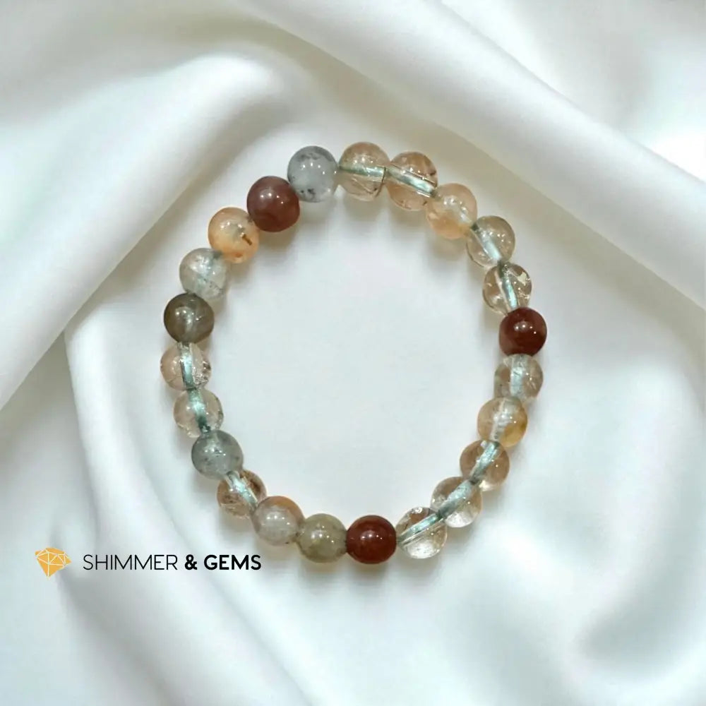 Multi Colored Rutilated 8mm Bracelet Bracelets