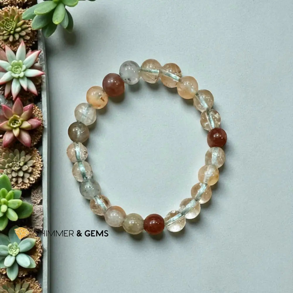 Multi Colored Rutilated 8mm Bracelet Bracelets