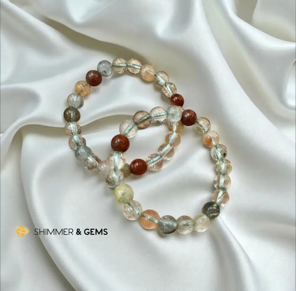 Multi Colored Rutilated 8mm Bracelet Bracelets