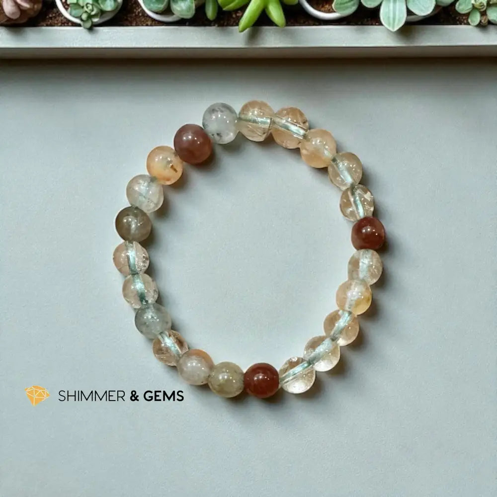 Multi Colored Rutilated 8mm Bracelet Bracelets