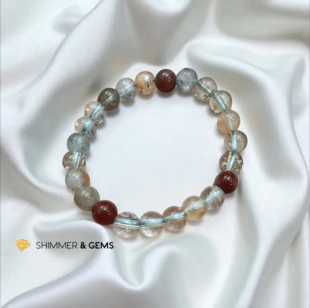 Multi Colored Rutilated 8mm Bracelet Bracelets